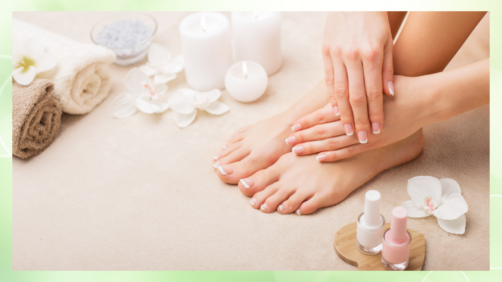 Hand und Fuß Titel gepflegte Hände und Füße